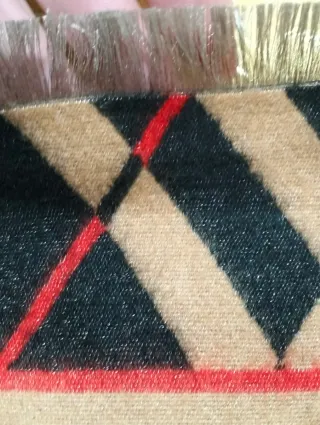 Sciarpa donna grande beige e rossa