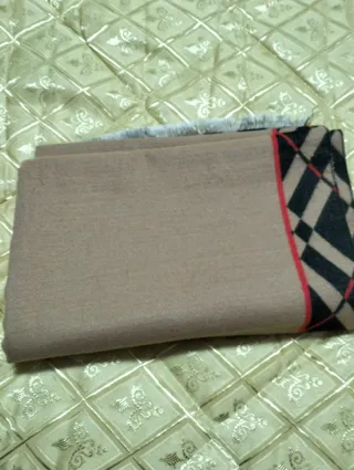 Sciarpa donna grande beige e rossa