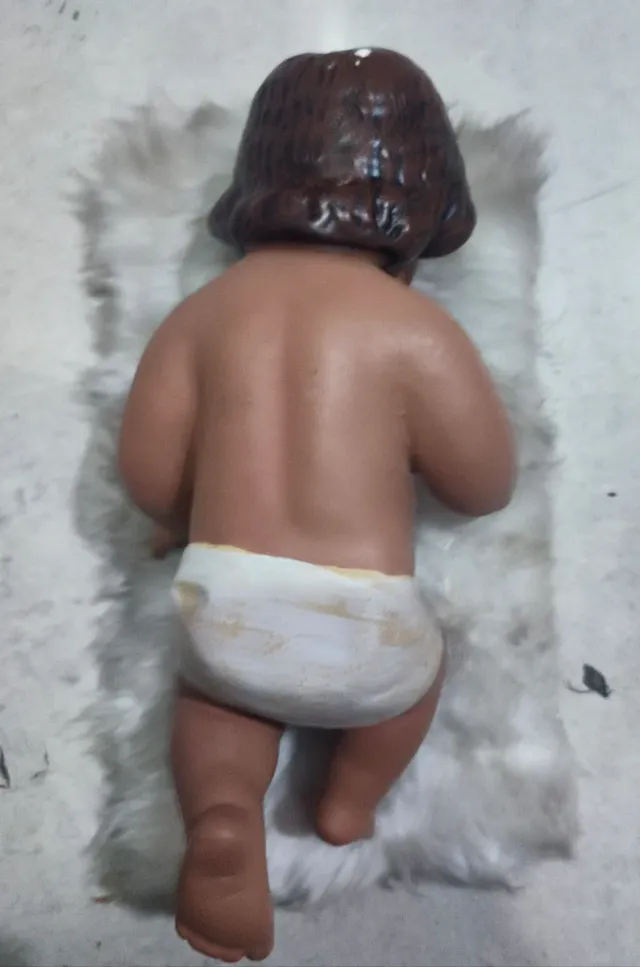 Antiguo Niño Jesús terracota/barro. Unos 25 cm