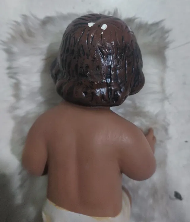 Antiguo Niño Jesús terracota/barro. Unos 25 cm