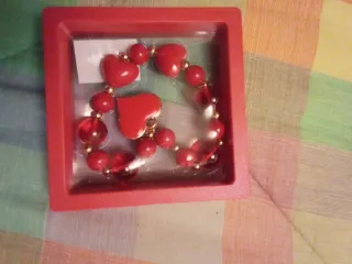 Braccialetto Cuore Rosso e Oro