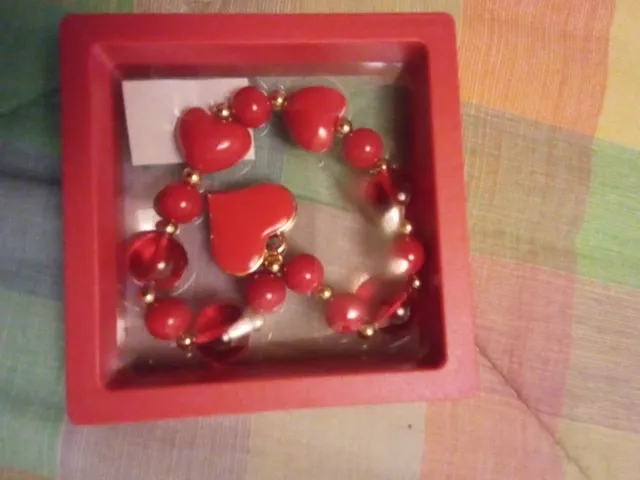 Braccialetto Cuore Rosso e Oro