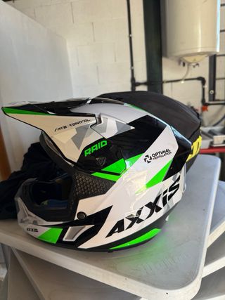 Casco Enduro AXXIS RAID Blanco/Verde 