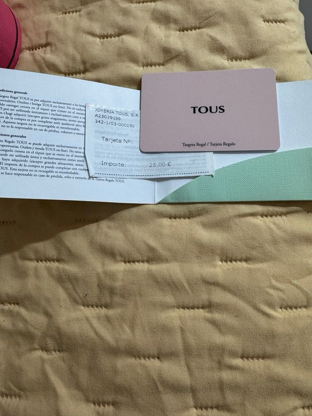 Lote Tous: Pulsera y Tarjeta Regalo