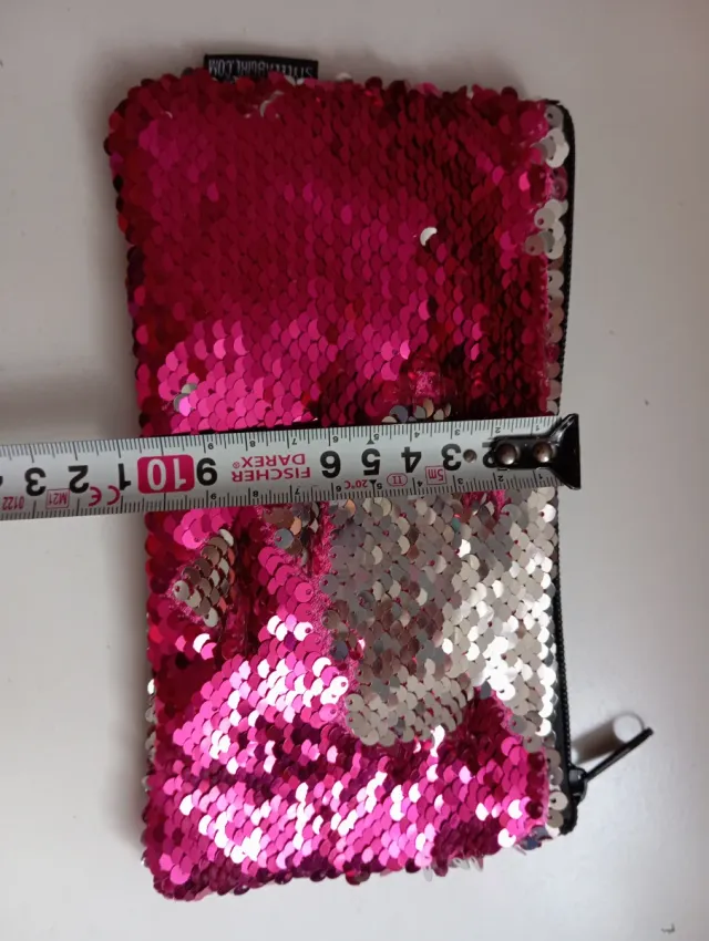 2 neceseres lentejuelas oro y rosa