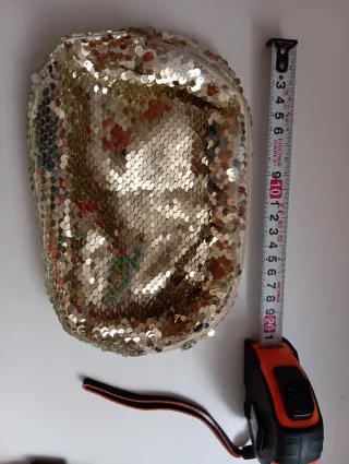 2 neceseres lentejuelas oro y rosa