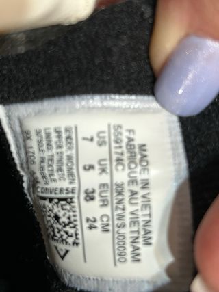 Converse Deportivas Negro y Plata