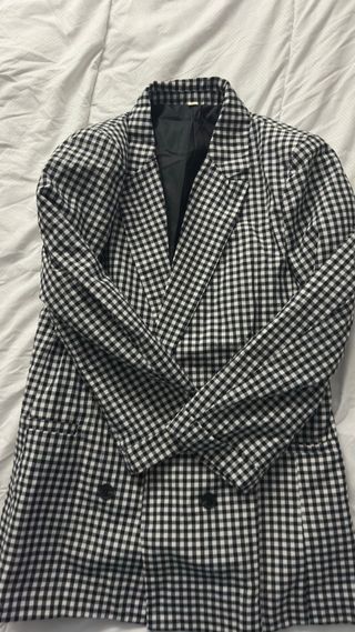 Blazer cuadros blanco y negro Talla L