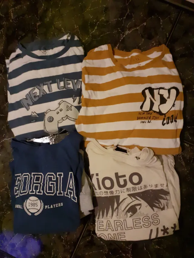 Lote 4 pijamas completos niño 11-12 años