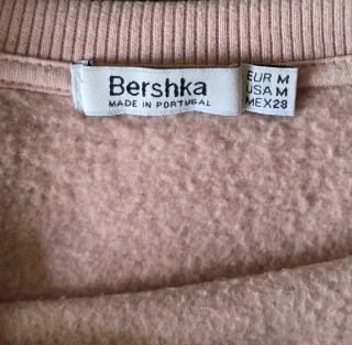 Jersey rosa palo con mangas de pelo