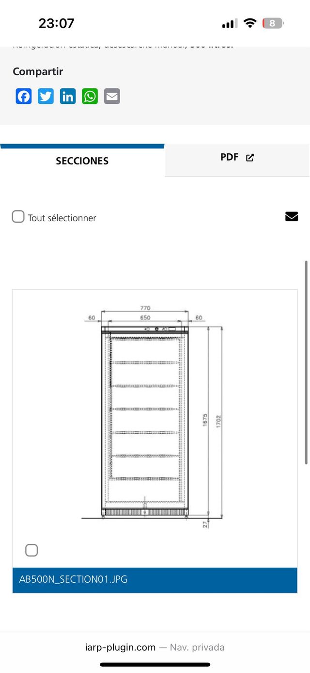 Congelador profesional Iarp
