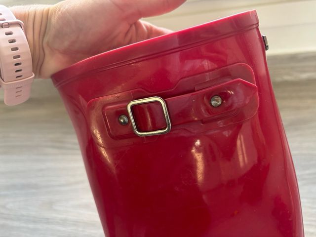 Botas de agua rojas mujer