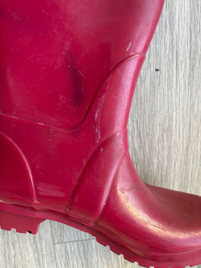 Botas de agua rojas mujer