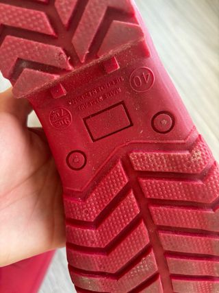 Botas de agua rojas mujer