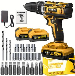 Taladro Inalámbrico YUNXI 21V con 2 Baterías