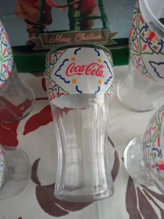 Coca-Cola 6 bicchieri + vassoio vintage