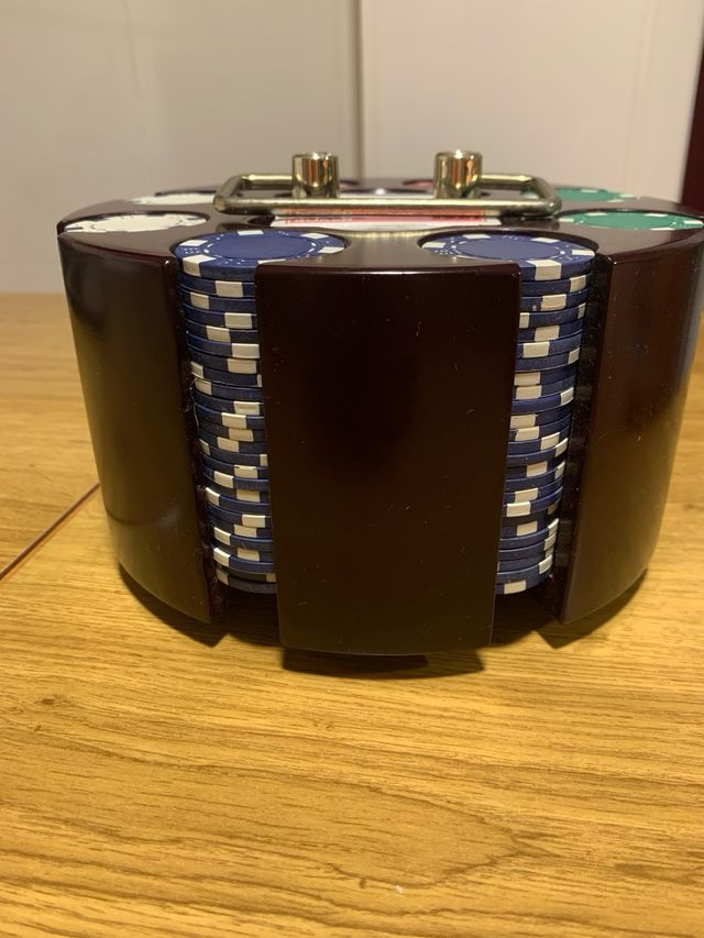Porta fichas giratorio de póker