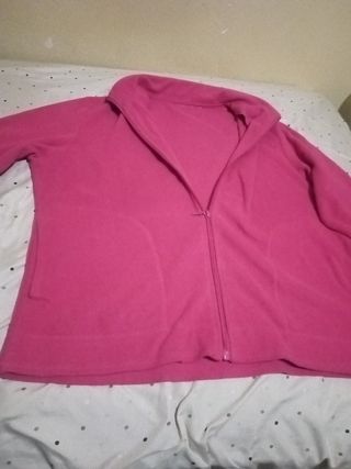 Sudadera deportiva mujer cremallera rosa