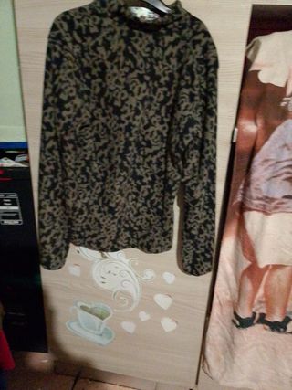 Pile leopardo grigio e nero tg M