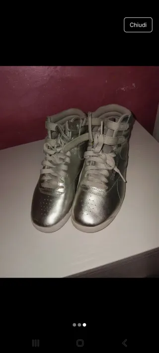 Scarpe Reebok donna argentate bianche