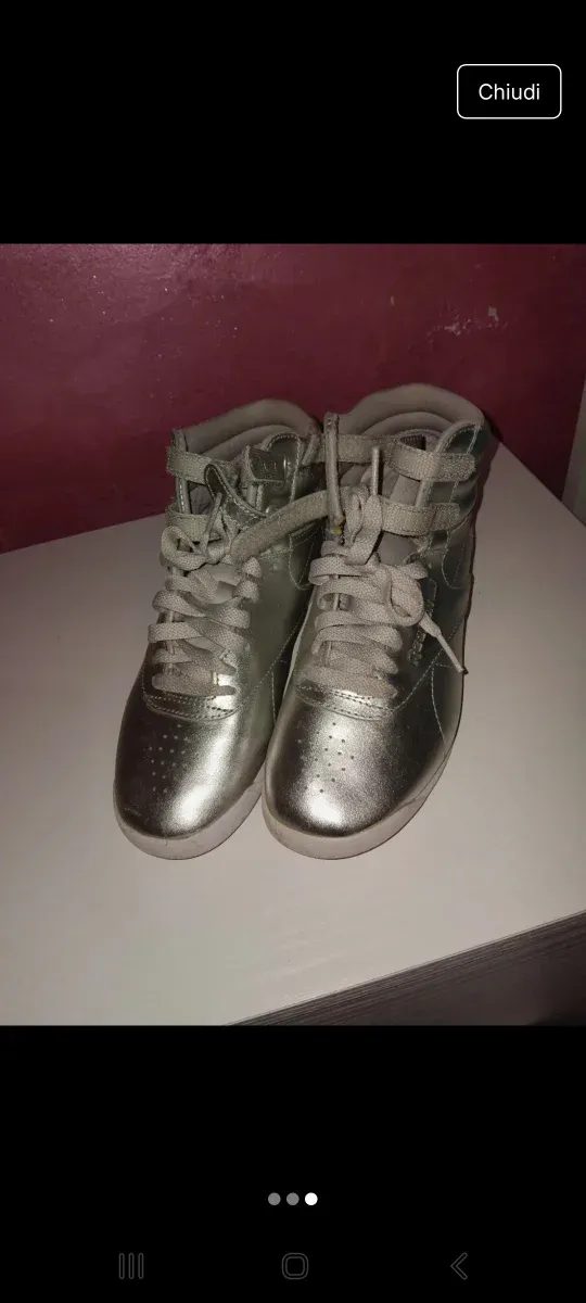 Scarpe Reebok donna argentate bianche