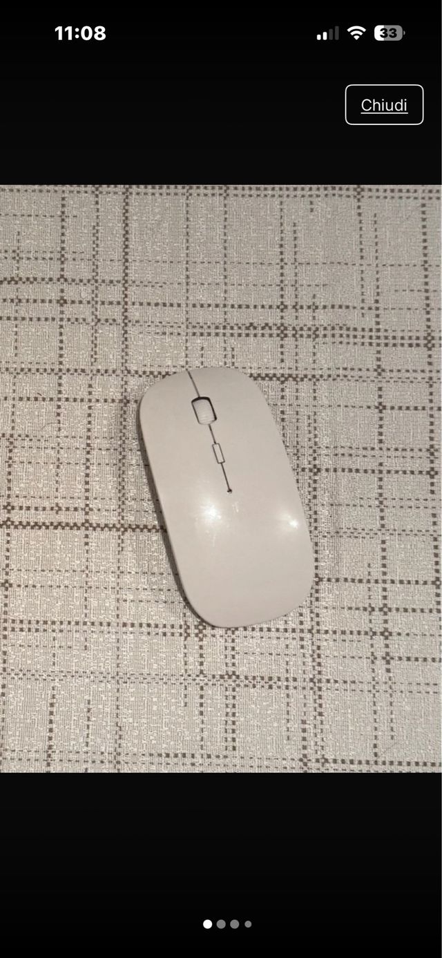 Ratón inalámbrico blanco