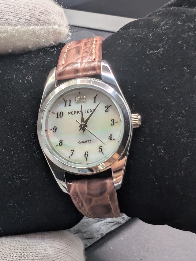 Orologio Perky Jean Quarzo Donna Marrone Argento