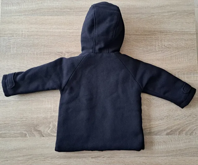 Abrigo Zara niño capucha borreguillo azul marino