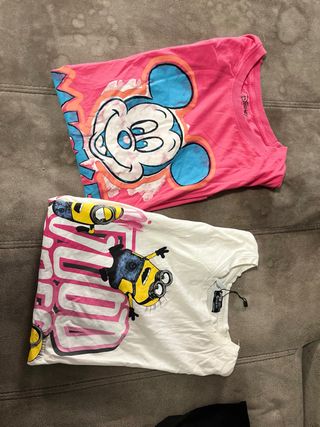 Camisetas Disney Mickey y Minions