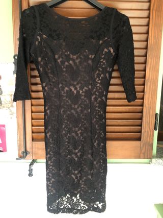 Abito pizzo Sisley nero taglia S