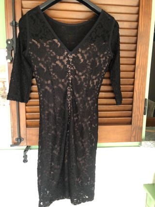 Abito pizzo Sisley nero taglia S
