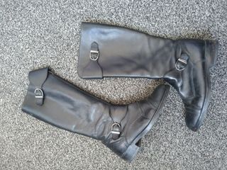 Stivali donna Gant Pelle Neri Punta Tonda Zip 39