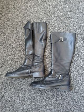 Stivali donna Gant Pelle Neri Punta Tonda Zip 39