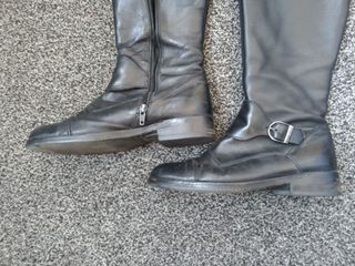 Stivali donna Gant Pelle Neri Punta Tonda Zip 39