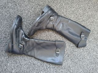 Stivali donna Gant Pelle Neri Punta Tonda Zip 39