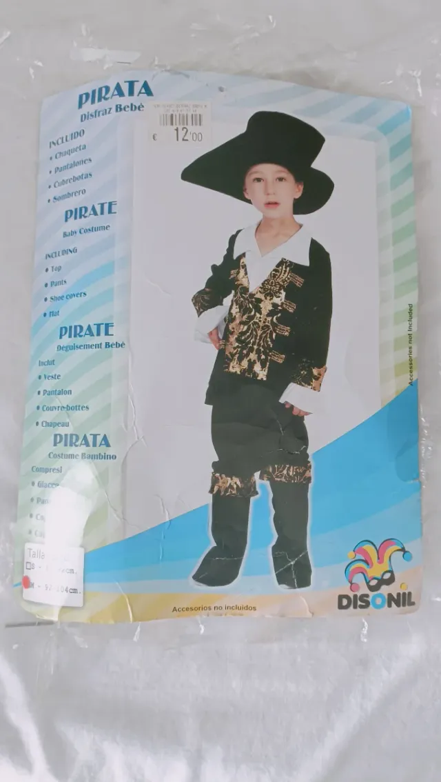 Disfraz Pirata Bebé Talla M (92-104cm)