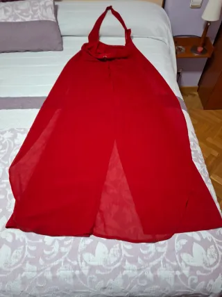 Mono largo rojo/burdeos mujer