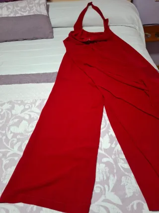 Mono largo rojo/burdeos mujer