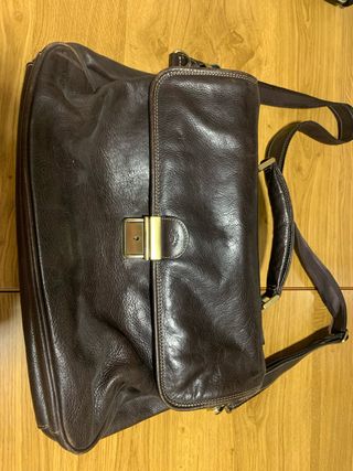 Bolso maletín piel hombre marrón