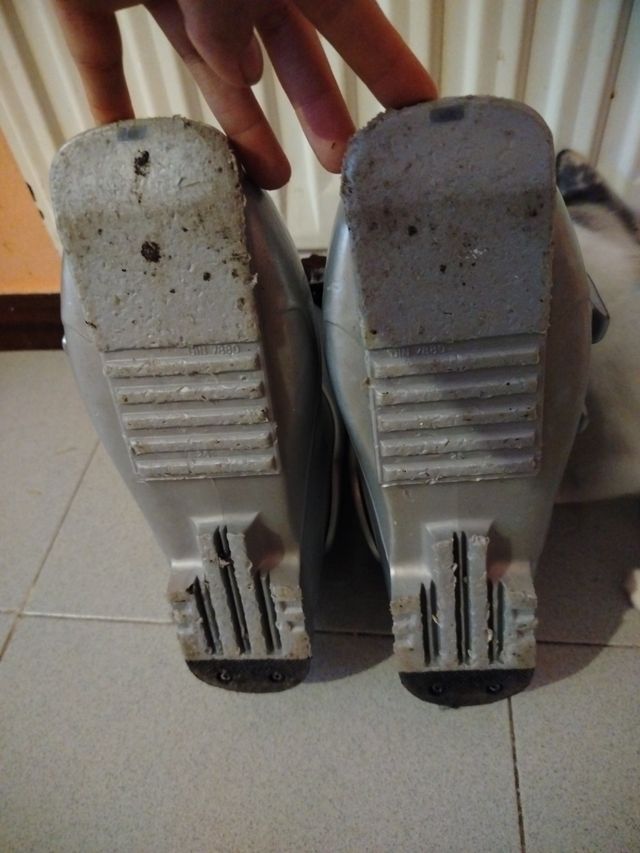 Botas de esquí plateadas