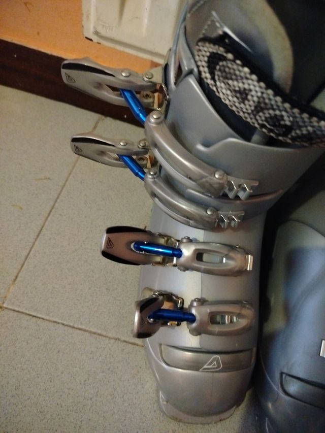 Botas de esquí plateadas