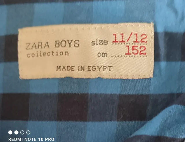 Camisa cuadros niño T 11-12