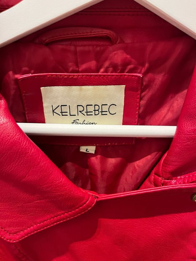 Cazadora polipiel KELREBEC roja