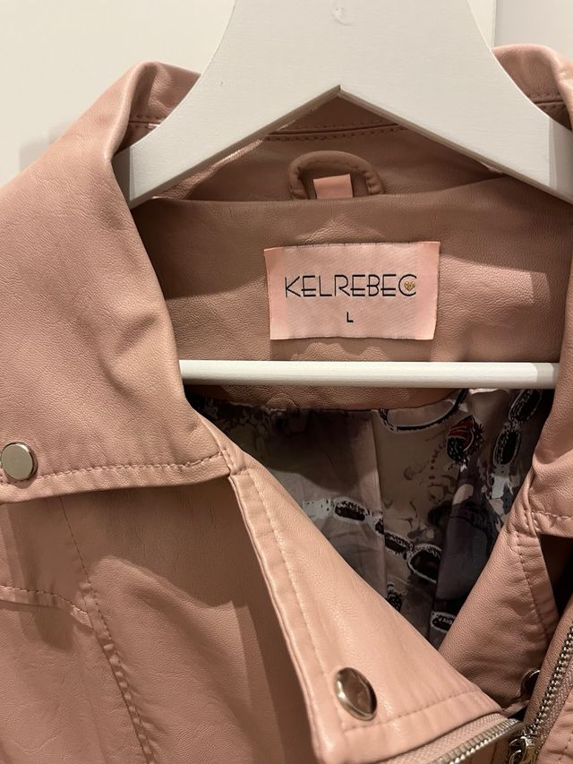 Cazadora polipiel rosa KELREBEG talla L