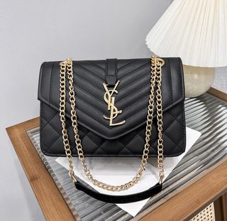 Borsa Saint Laurent nera trapuntata