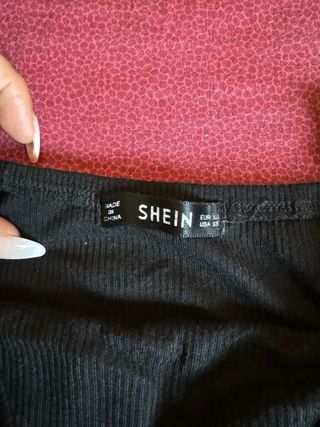 Crop top nero Shein fantasia Paisley