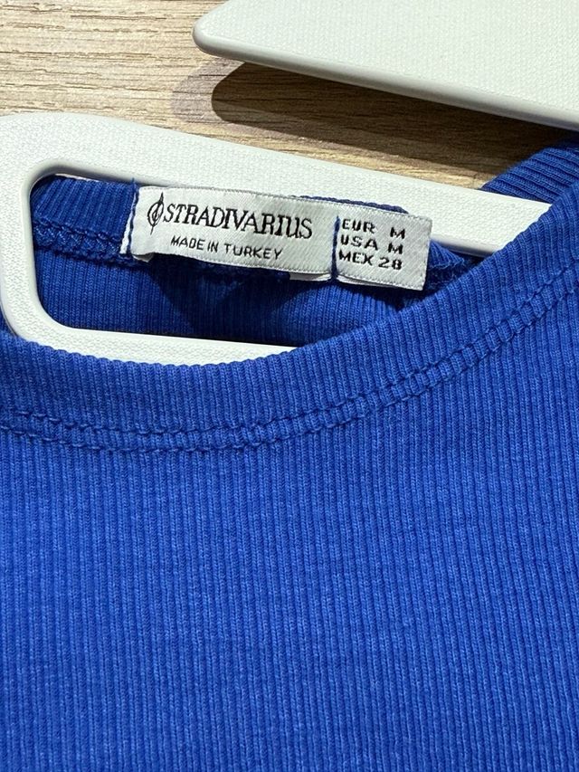 Camiseta Stradivarius Azul Talla XS