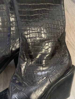 Botines Zara efecto piel cocodrilo
