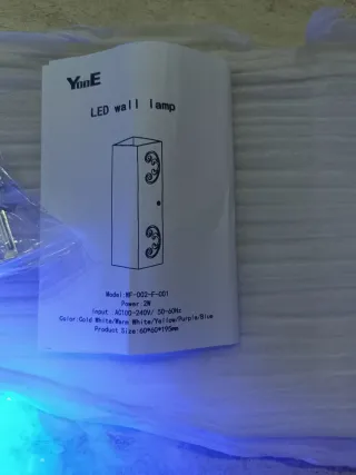 Set 2 applique YooE metallo alluminio.