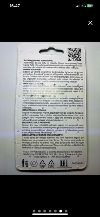 Pastillas Freno Delanteras Honda SH 300 ABS